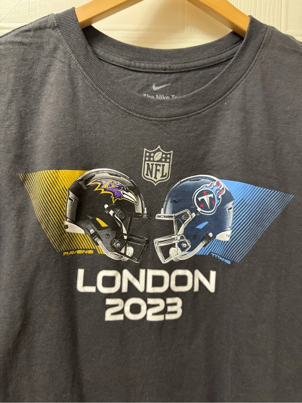 Nike Black London 2023 Ravens vs Titans Graphic Tee